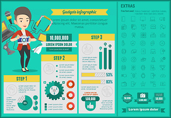 Image showing Gadgets infographic template.