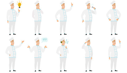 Image showing Vector set of illustrations with chef characters.