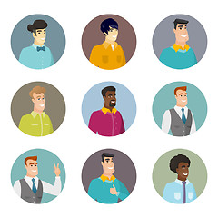 Image showing Vector set of business characters in the circle.