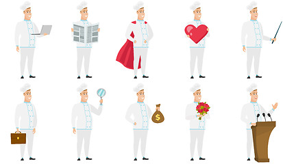 Image showing Vector set of illustrations with chef characters.