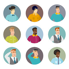 Image showing Vector set of business characters in the circle.