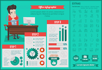 Image showing Office infographic template.