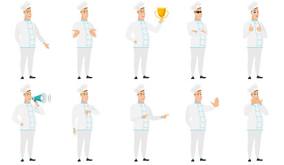 Image showing Vector set of illustrations with chef characters.