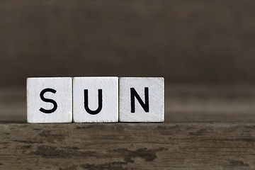 Image showing Sun, written in cubes