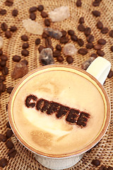 Image showing Delicious coffee with milk