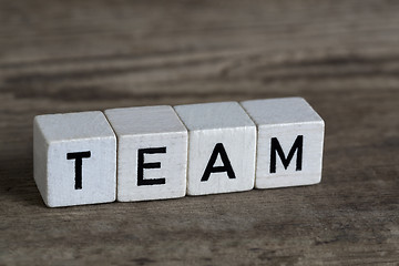 Image showing Team, written in cubes