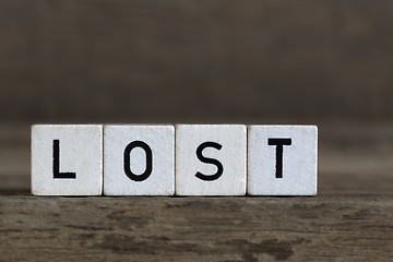 Image showing Lost, written in cubes