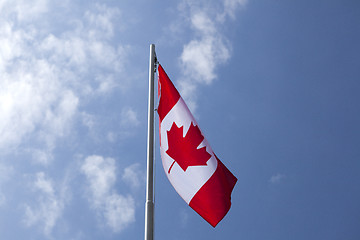 Image showing National flag of Canada on a flagpole