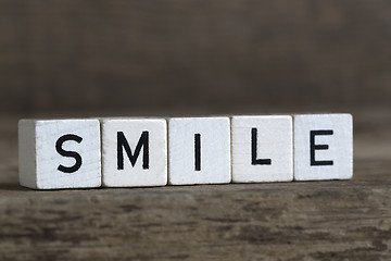 Image showing Smile, written in cubes