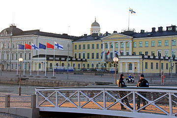 Image showing Finland Presidential Palace During Chinese President State Visit