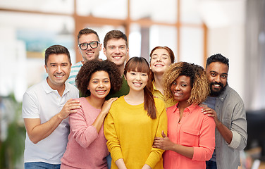 Image showing international group of happy smiling people