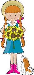 Image showing Sunflower Girl