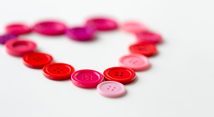 Image showing heart shape of sewing buttons