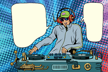 Image showing DJ boy party mix music