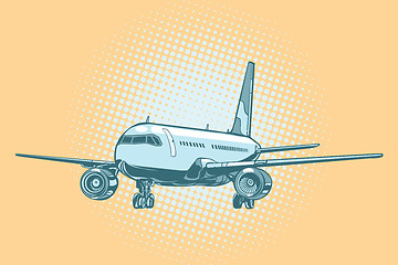 Image showing Landing of a passenger plane