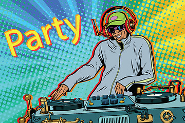 Image showing DJ boy party mix music