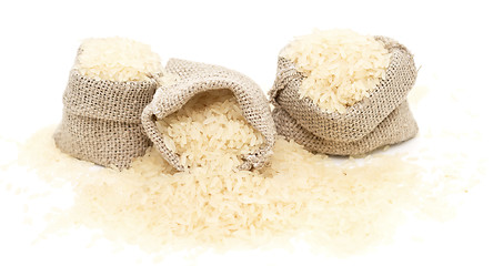 Image showing rice in sacks