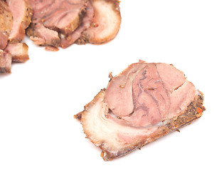Image showing sliced pork meat