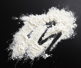 Image showing powder(flour) on black