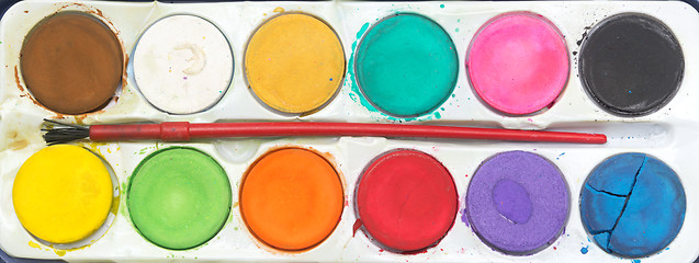 Image showing watercolor palette