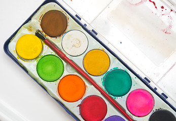 Image showing watercolor palette