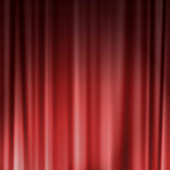 Image showing red curtain