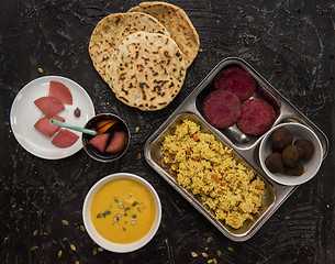 Image showing Vegetarian food set