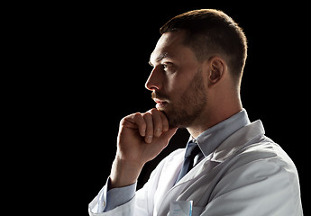 Image showing doctor or scientist in white coat