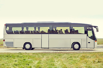 Image showing tour bus staying outdoors