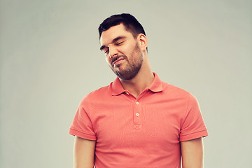 Image showing man wrying over gray background