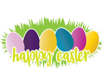 Image showing Happy Easter greeting card