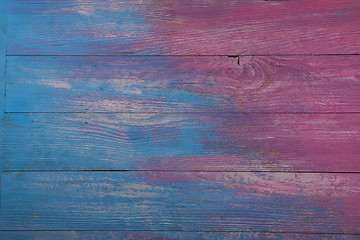 Image showing pink and blue wooden background