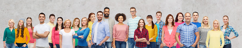 Image showing international group of happy smiling people