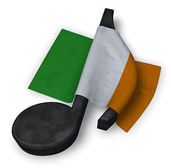 Image showing music note and flag of ireland - 3d rendering