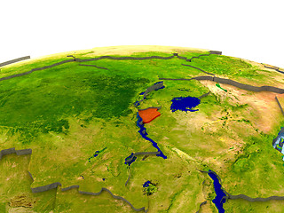 Image showing Burundi on Earth in red