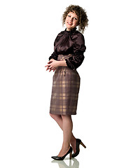 Image showing Business lady on heels