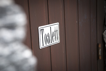 Image showing Old Toilet Sign