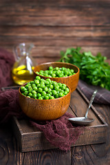 Image showing green peas