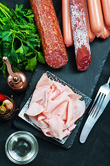 Image showing mix sausages