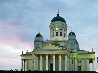 Image showing Helsinki cathedral in Sunset