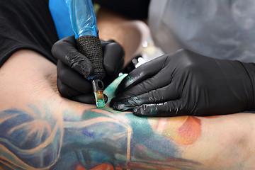 Image showing Large color tattoo. Tattoo artist