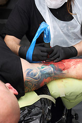 Image showing Color tattoo. Tattooer. Tattoo Studio.