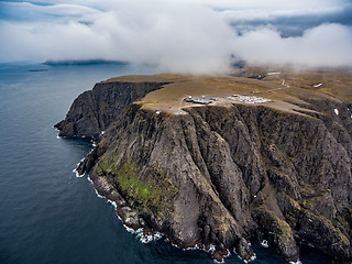 Image showing North Cape (Nordkapp) aerial photography,