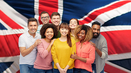 Image showing international group of happy smiling people