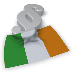 Image showing paragraph symbol and irish flag - 3d illustration