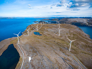 Image showing Windmills for electric power production