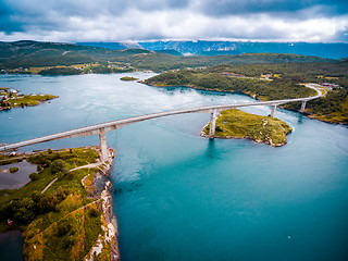 Image showing Whirlpools of the maelstrom of Saltstraumen, Nordland, Norway