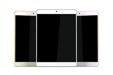 Image showing Tablet computers with different colors