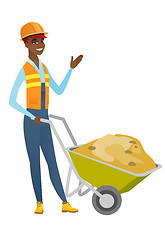 Image showing Builder giving thumb up vector illustration.