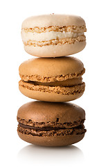 Image showing Caramel macarons isolated